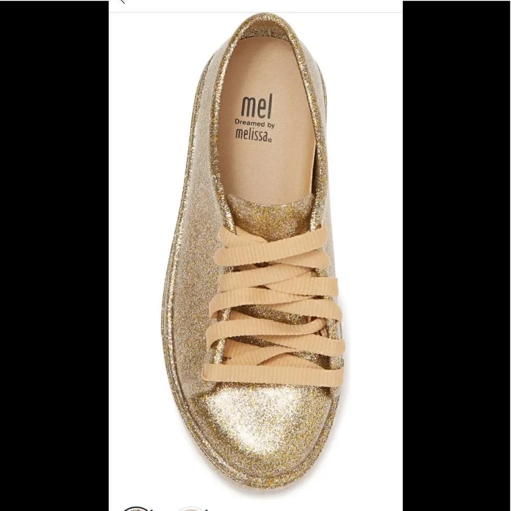 Mini Melissa Girls Mel be Fashion cushioned insole  super comfy Sneaker Sz 3 new